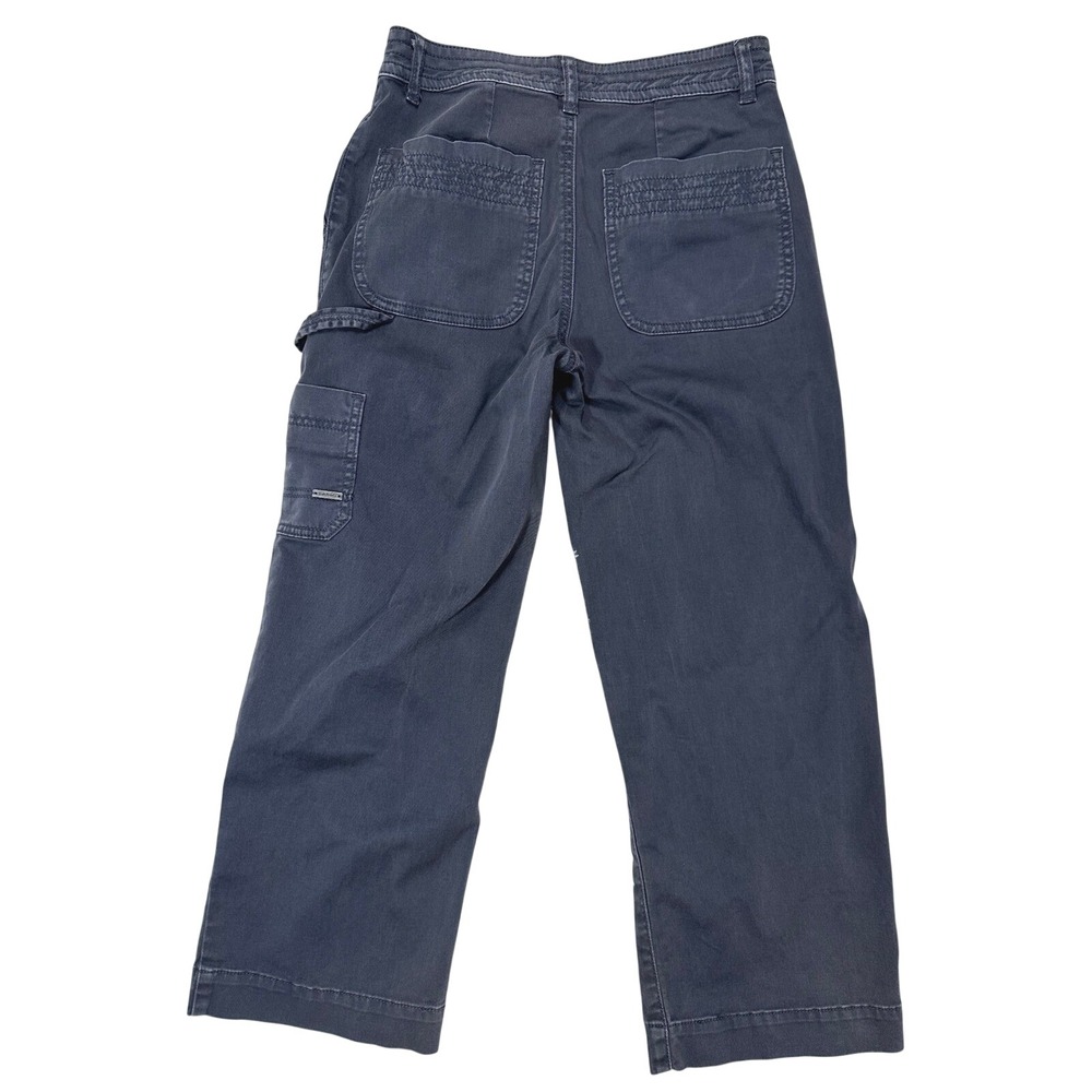 Prana Womens Gray Wide Leg Crop Cargo Utility Pants size 4 - Picture 2 of 4